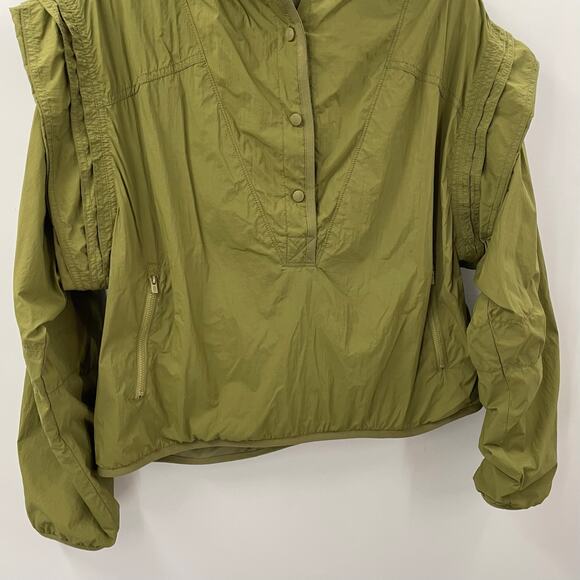 Free People Movement S Trek On Popover Jacket Army Green - Picture 6 of 11